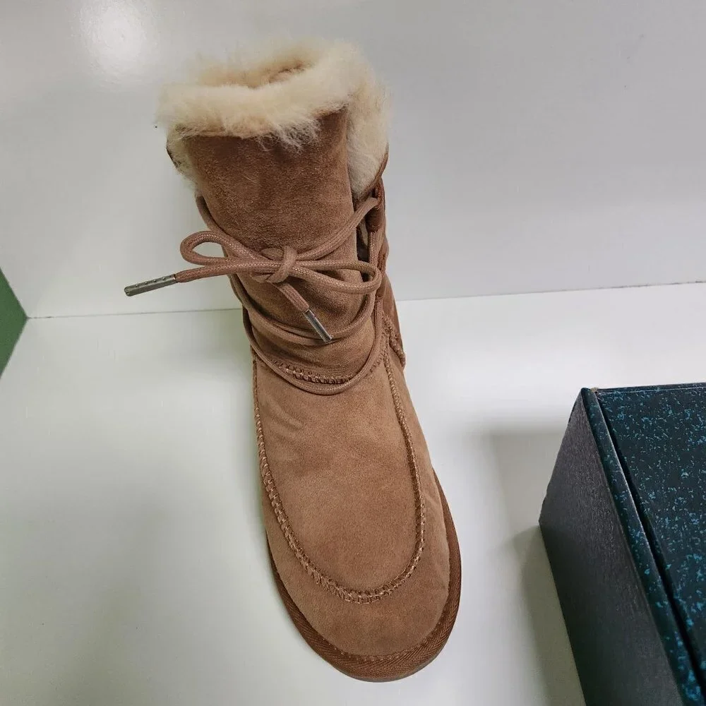 EMU Australia NIB Delegate 100% Sheepskin Boots Chestnut W11263 Size 10W